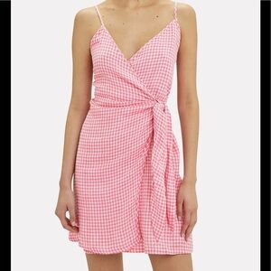 Rails Malia Pink Gingham Wrap Dress